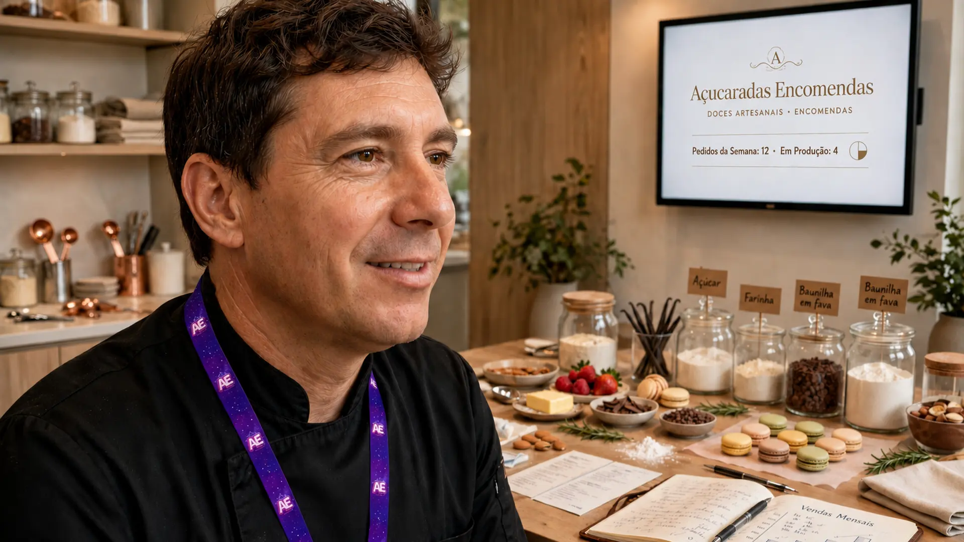Chef Vantuil, criador da Açucaradas Encomendas